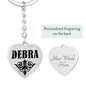 Debra v01 - Heart Pendant Luxury Keychain