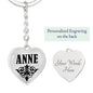 Anne v01 - Heart Pendant Luxury Keychain
