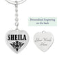 Sheila v01 - Heart Pendant Luxury Keychain