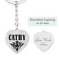 Cathy v01 - Heart Pendant Luxury Keychain