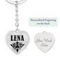 Lena v01 - Heart Pendant Luxury Keychain