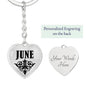 June v01 - Heart Pendant Luxury Keychain