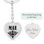 Mae v01 - Heart Pendant Luxury Keychain