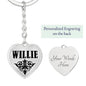 Willie v01 - Heart Pendant Luxury Keychain