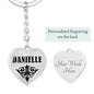 Danielle v01 - Heart Pendant Luxury Keychain