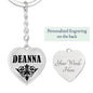 Deanna v01 - Heart Pendant Luxury Keychain