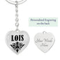 Lois v01 - Heart Pendant Luxury Keychain