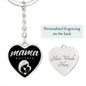 Mama, Est. 1972 v2 - Heart Pendant Luxury Keychain