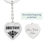 Brittany v01 - Heart Pendant Luxury Keychain