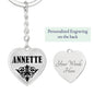 Annette v01 - Heart Pendant Luxury Keychain