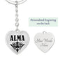 Alma v01 - Heart Pendant Luxury Keychain