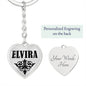 Elvira v01 - Heart Pendant Luxury Keychain