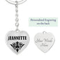 Jeannette v01 - Heart Pendant Luxury Keychain