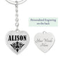 Alison v01 - Heart Pendant Luxury Keychain