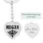Megan v01 - Heart Pendant Luxury Keychain