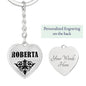 Roberta v01 - Heart Pendant Luxury Keychain