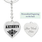 Kathryn v01 - Heart Pendant Luxury Keychain