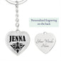 Jenna v01 - Heart Pendant Luxury Keychain