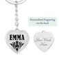 Emma v01 - Heart Pendant Luxury Keychain