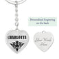 Charlotte v01 - Heart Pendant Luxury Keychain