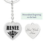 Renee v01 - Heart Pendant Luxury Keychain