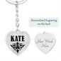 Kate v01 - Heart Pendant Luxury Keychain