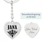 Jana v01 - Heart Pendant Luxury Keychain