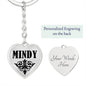 Mindy v01 - Heart Pendant Luxury Keychain