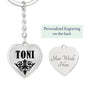 Toni v01 - Heart Pendant Luxury Keychain