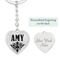 Amy v01 - Heart Pendant Luxury Keychain