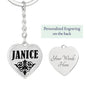 Janice v01 - Heart Pendant Luxury Keychain
