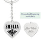 Shelia v01 - Heart Pendant Luxury Keychain