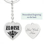 Eloise v01 - Heart Pendant Luxury Keychain