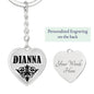 Dianna v01 - Heart Pendant Luxury Keychain