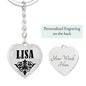 Lisa v01 - Heart Pendant Luxury Keychain