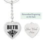 Beth v01 - Heart Pendant Luxury Keychain