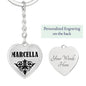 Marcella v01 - Heart Pendant Luxury Keychain