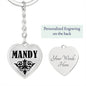 Mandy v01 - Heart Pendant Luxury Keychain