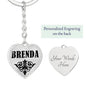 Brenda v01 - Heart Pendant Luxury Keychain