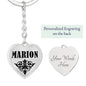 Marion v01 - Heart Pendant Luxury Keychain