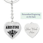 Kristine v01 - Heart Pendant Luxury Keychain
