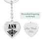 Ann v01 - Heart Pendant Luxury Keychain