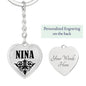 Nina v01 - Heart Pendant Luxury Keychain