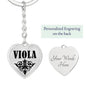Viola v01 - Heart Pendant Luxury Keychain
