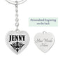 Jenny v01 - Heart Pendant Luxury Keychain