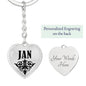 Jan v01 - Heart Pendant Luxury Keychain