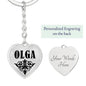 Olga v01 - Heart Pendant Luxury Keychain