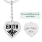 Edith v01 - Heart Pendant Luxury Keychain