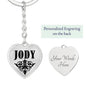 Jody v01 - Heart Pendant Luxury Keychain