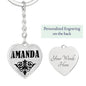 Amanda v01 - Heart Pendant Luxury Keychain